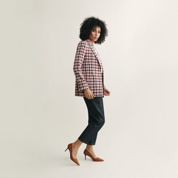 Cognac Suede Heels, Comfortable 75mm Pumps - Picture 5 of 6